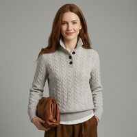 Flattering Fit Button-Up Sweater