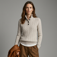 Flattering Fit Button-Up Sweater