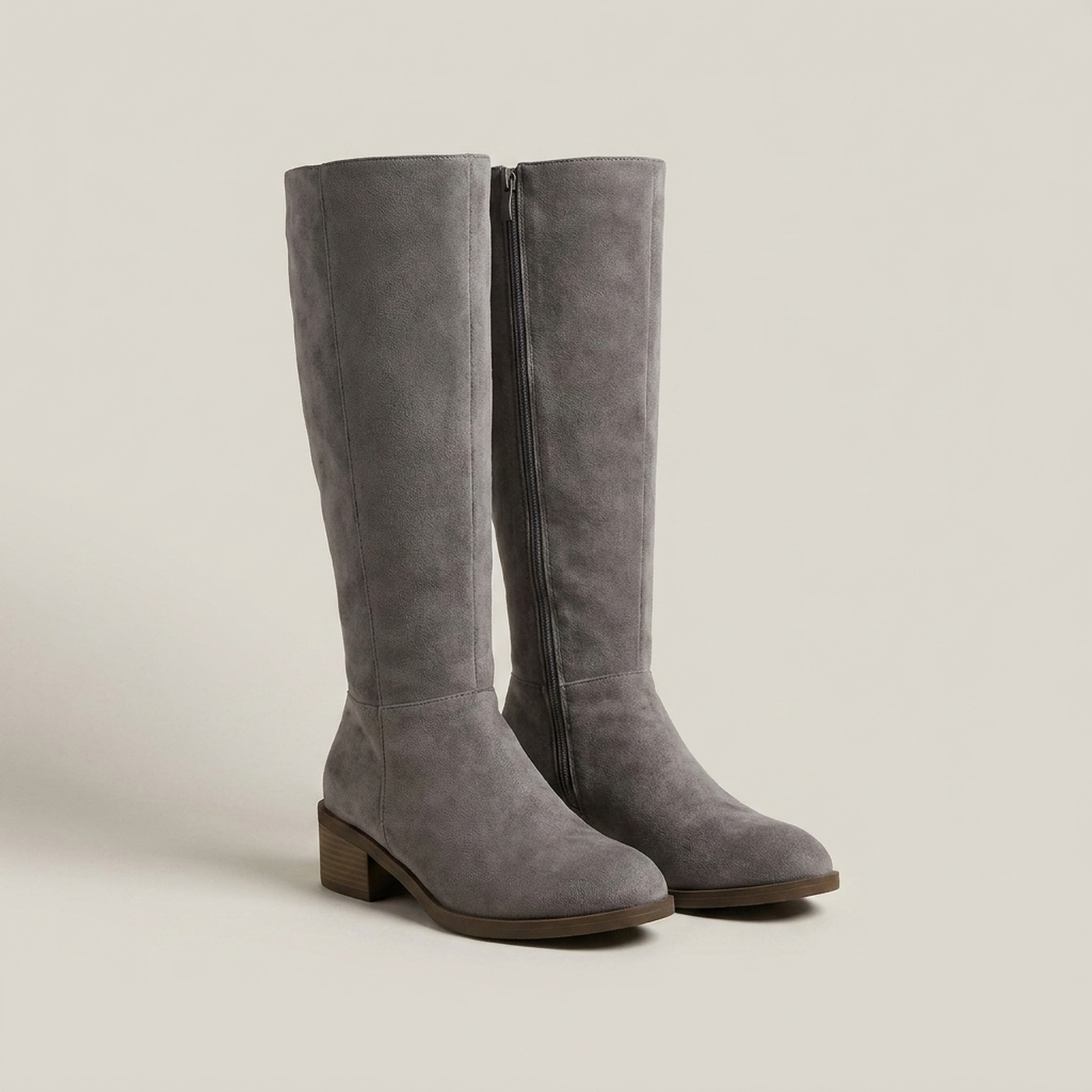 PLUXSTYLE::numise::cosette-wide-calf-knee-high-boots::pack-grey