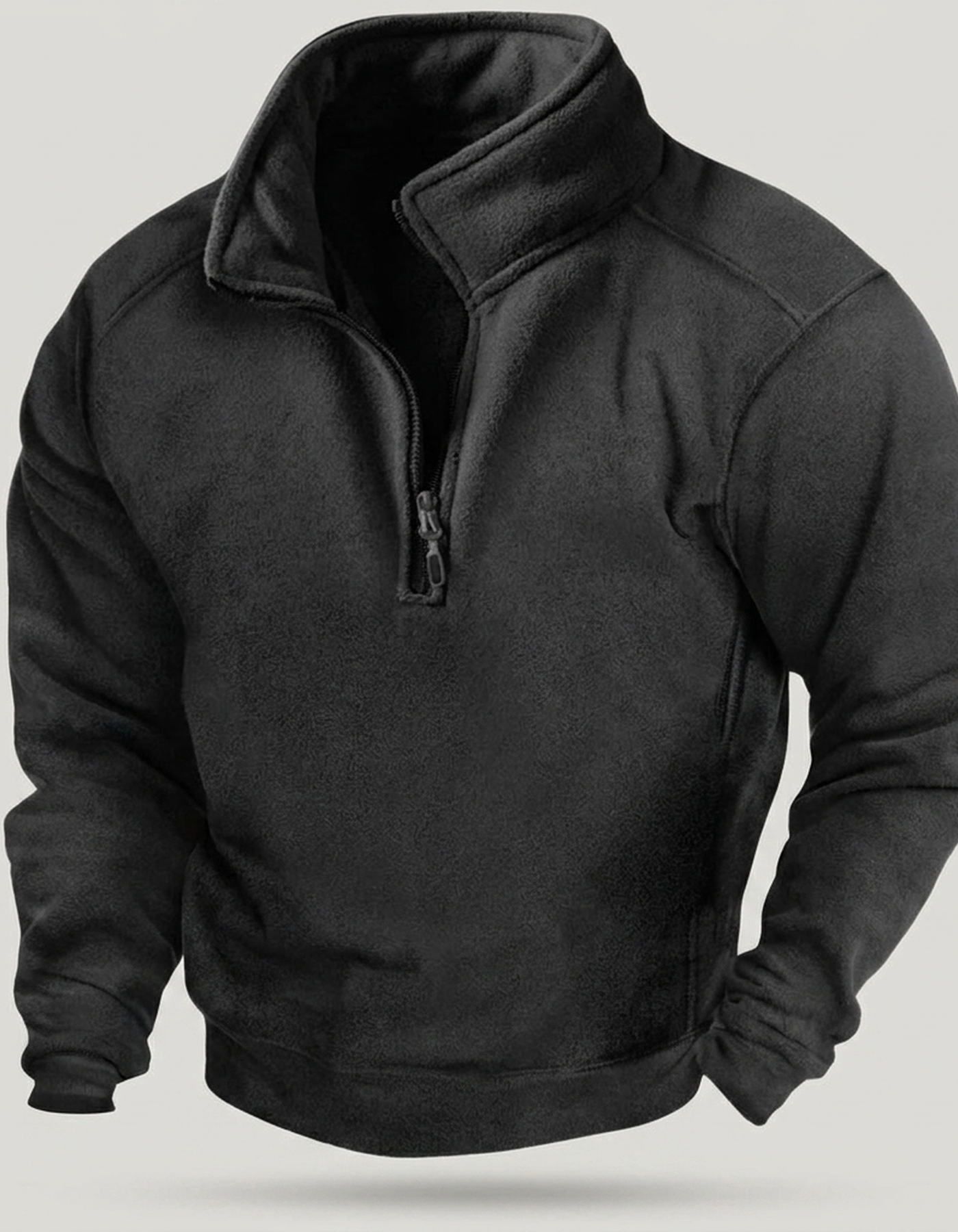 PLUXSTYLE::numise::mens-quarter-zip-parka::pack-black