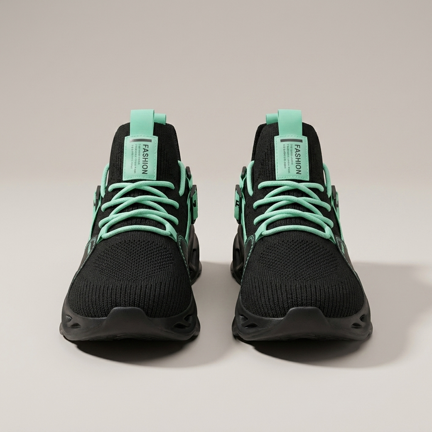 PLUXSTYLE::numise::mens-blade-sole-chunky-sneakers::pack-black