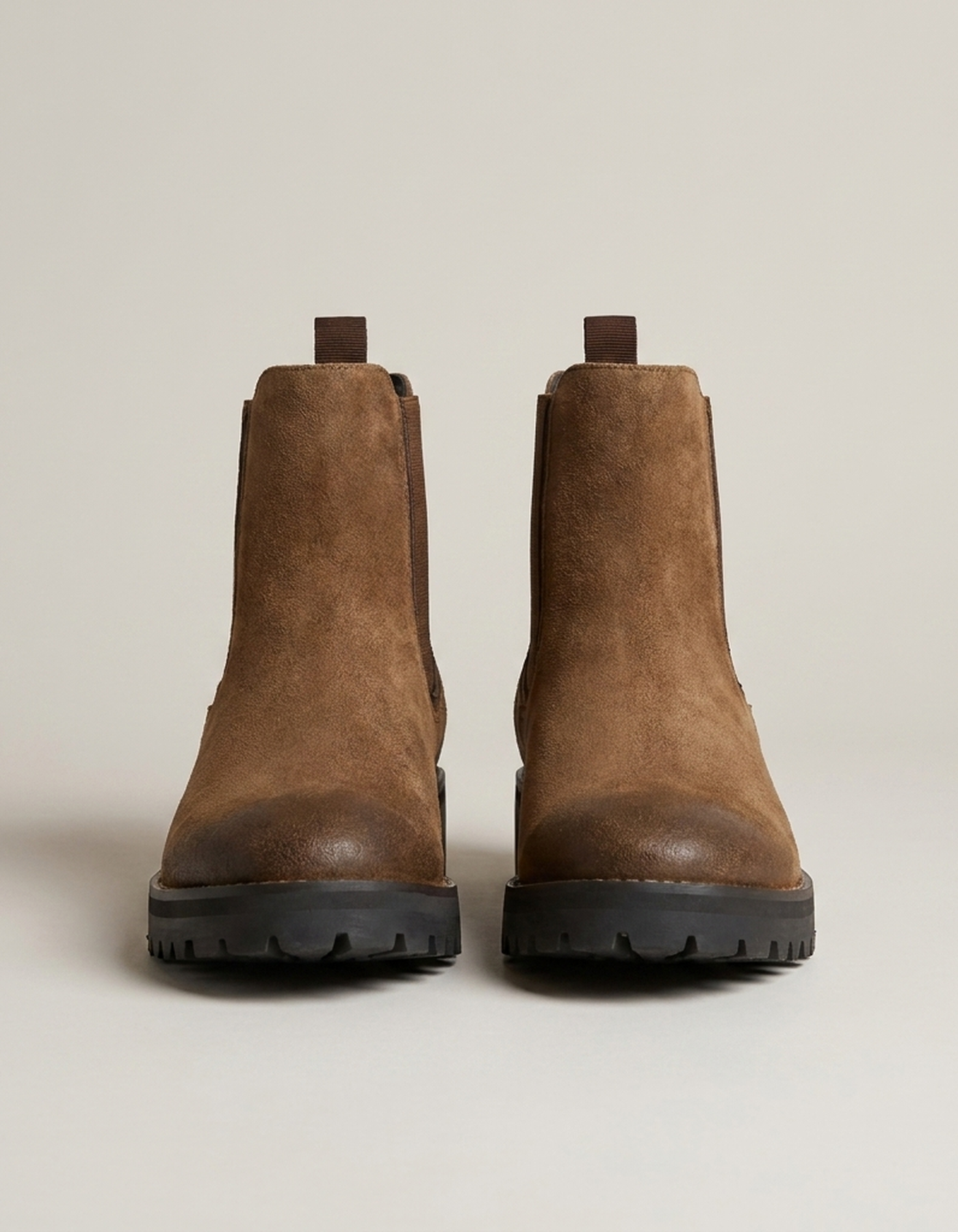 PLUXSTYLE::numise::beatrix-lug-sole-chelsea-boots::pack-brown