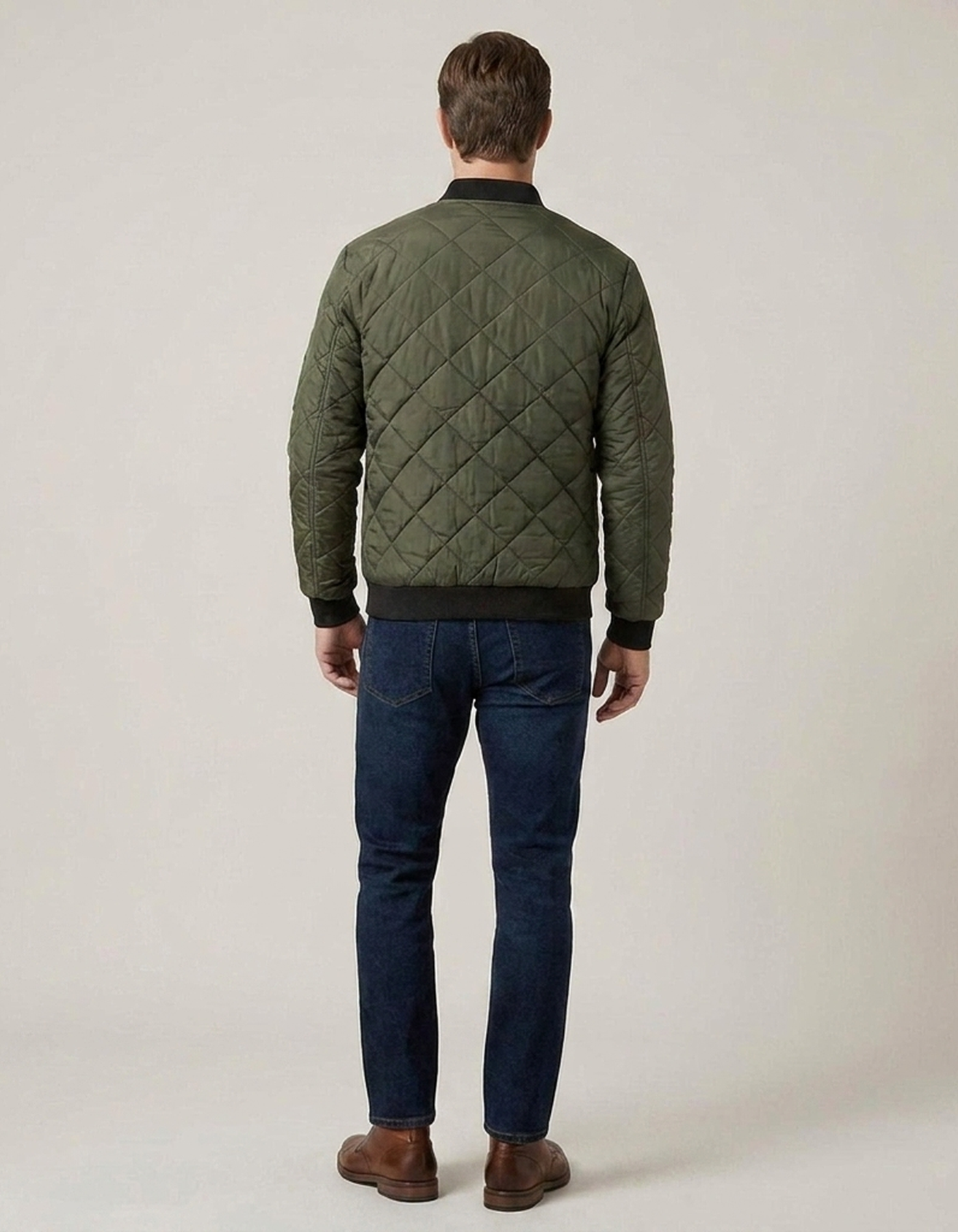 PLUXSTYLE::numise::mens-diamond-stitch-parka::back