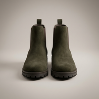 PLUXSTYLE::numise::beatrix-lug-sole-chelsea-boots::pack-dark-green