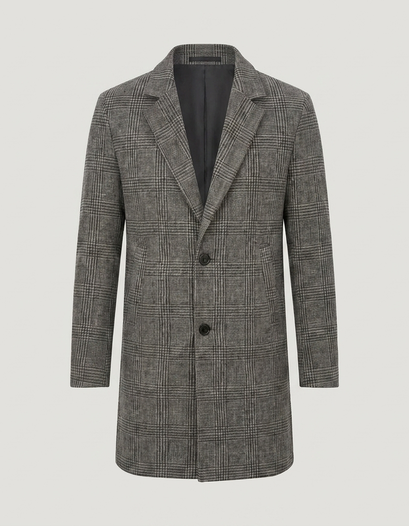 PLUXSTYLE::numise::mens-tailored-check-parka::pack-grey