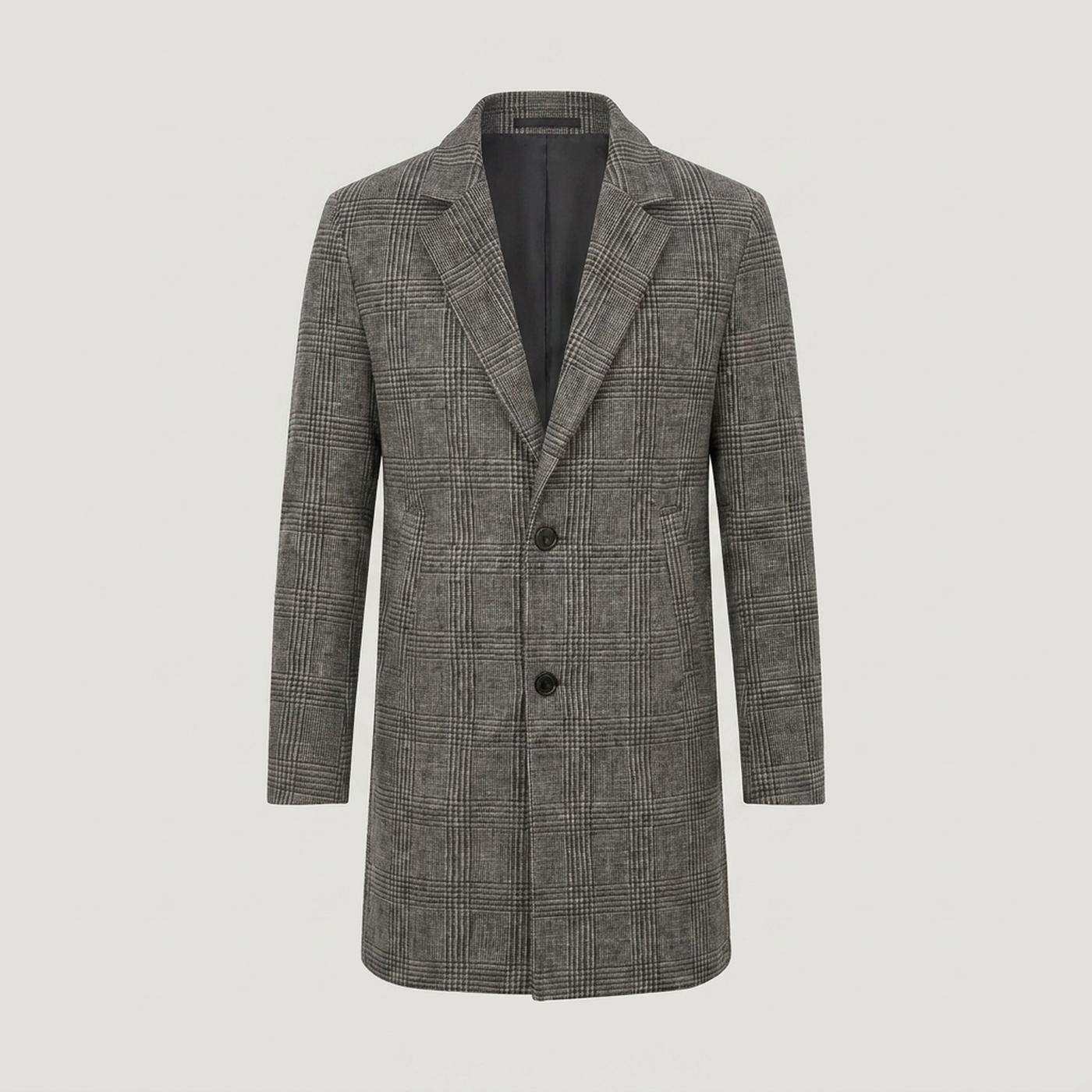 PLUXSTYLE::numise::mens-tailored-check-parka::pack-grey