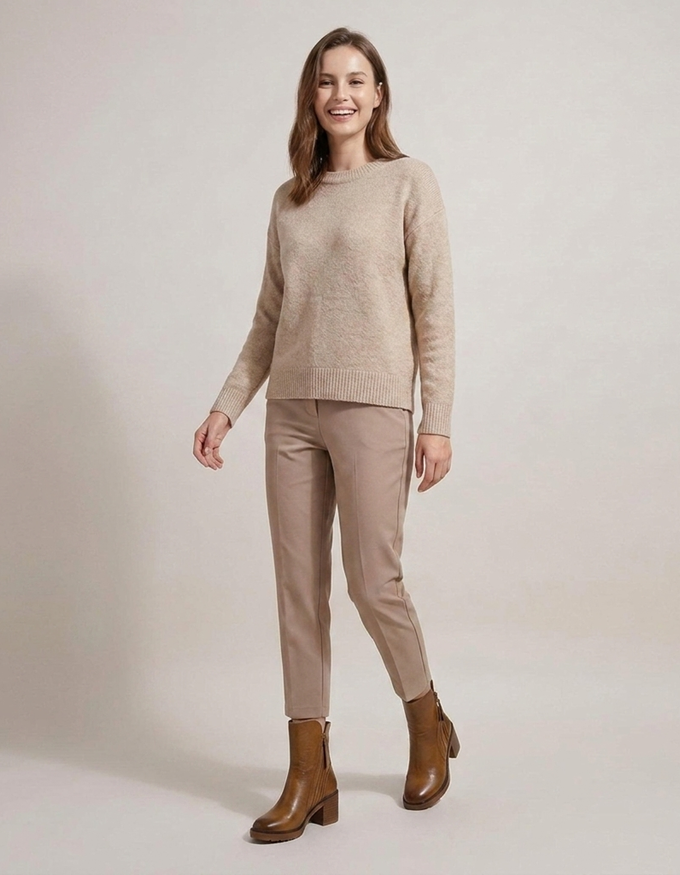 PLUXSTYLE::numise::side-zip-block-heel-ankle-boots::zoom-out