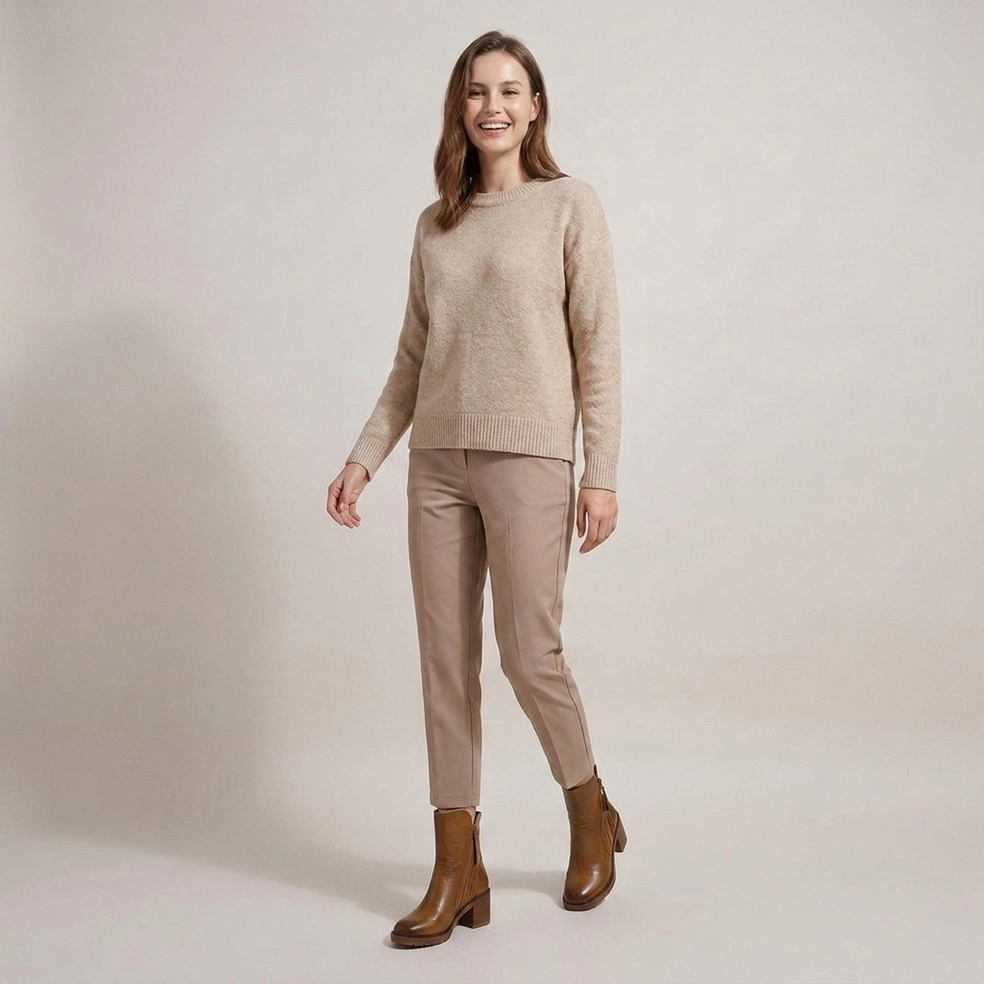 PLUXSTYLE::numise::side-zip-block-heel-ankle-boots::zoom-out