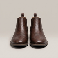 PLUXSTYLE::numise::mens-refined-chelsea-boots::pack-dark-brown