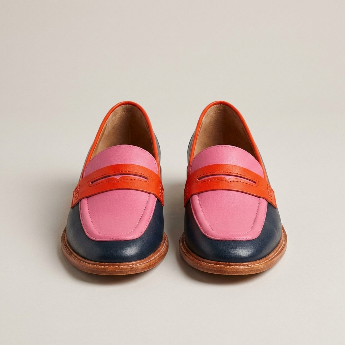 PLUXSTYLE::numise::alisette-ankle-strap-loafers::pack-multicolored