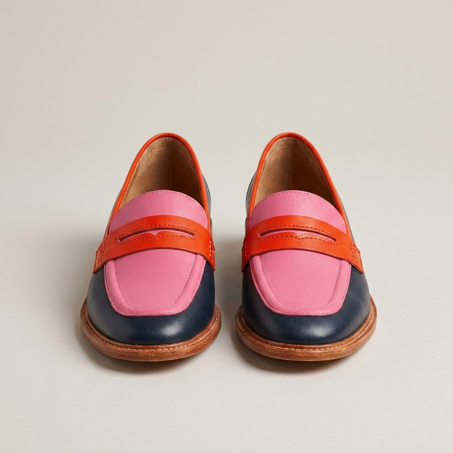 PLUXSTYLE::numise::alisette-ankle-strap-loafers::pack-multicolored