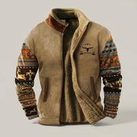 PLUXSTYLE::numise::mens-casual-zip-jacket::pack-khaki