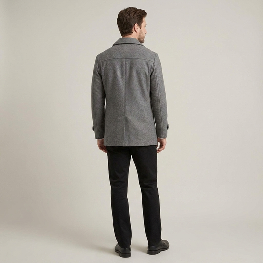 PLUXSTYLE::numise::mens-double-breasted-tailored-parka::back