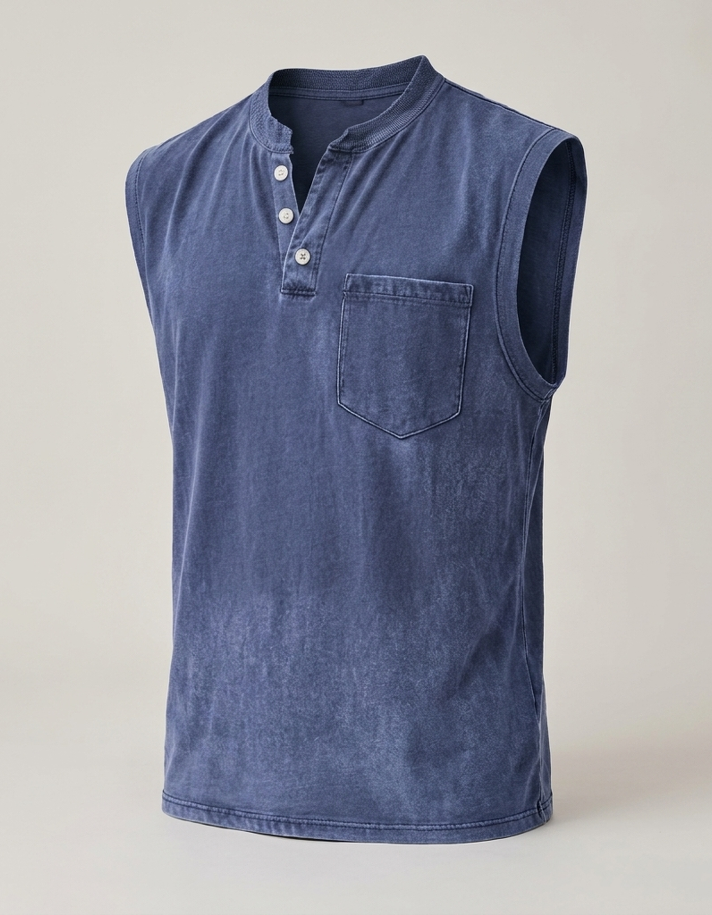 PLUXSTYLE::numise::mens-relaxed-henley-tank-top::pack-navy-blue