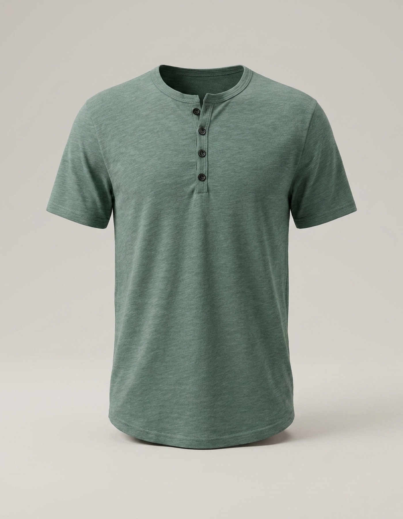 PLUXSTYLE::numise::mens-relaxed-short-sleeve-henley-top::pack-army-green