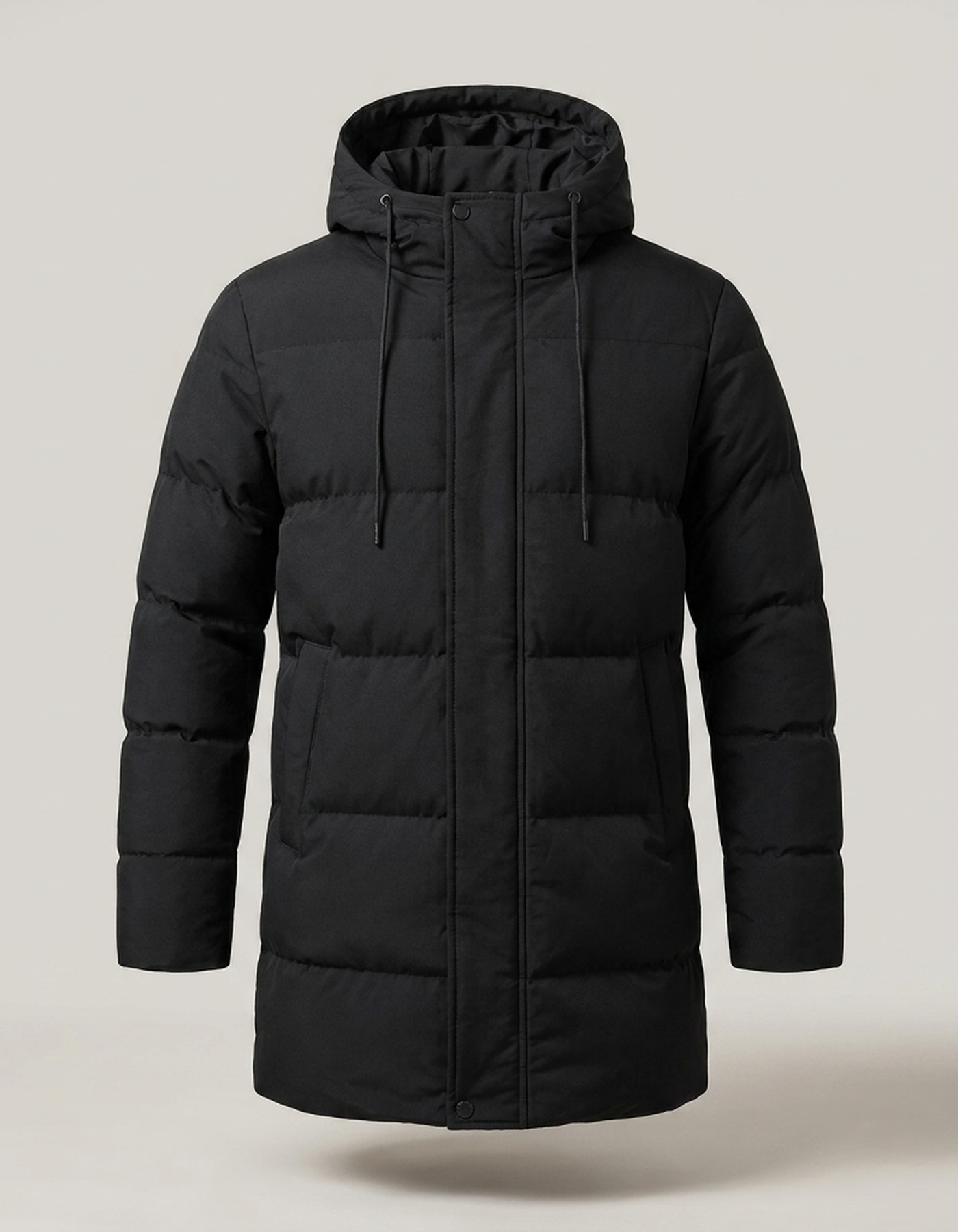 PLUXSTYLE::numise::mens-mid-length-hooded-parka::pack-black