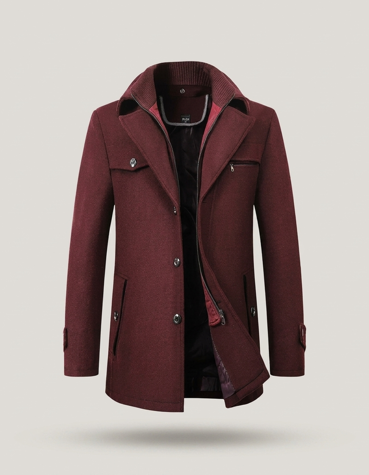 PLUXSTYLE::numise::mens-longline-parka::pack-maroon