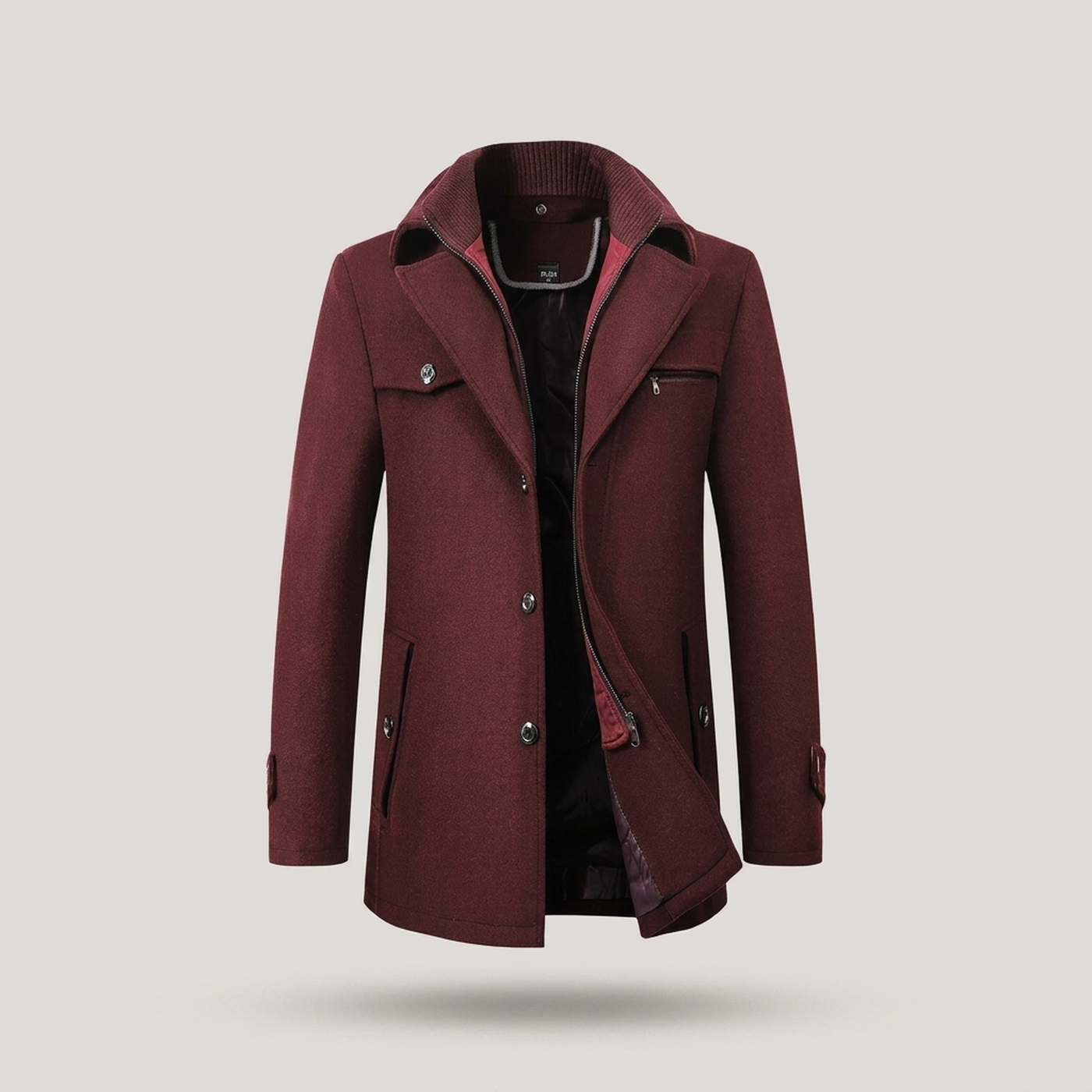 PLUXSTYLE::numise::mens-longline-parka::pack-maroon