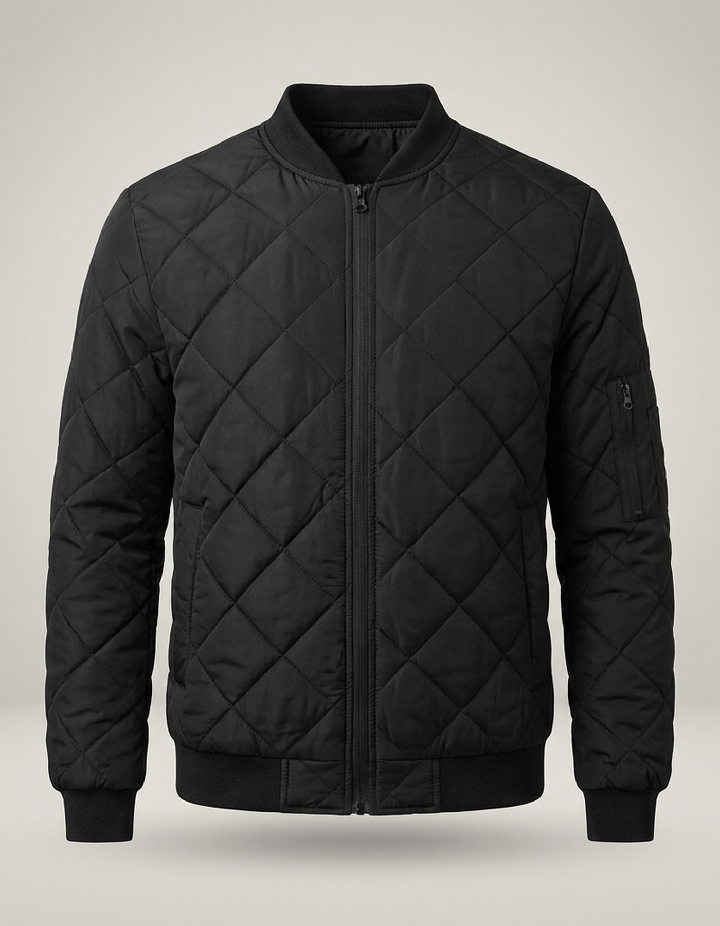 PLUXSTYLE::numise::mens-diamond-stitch-parka::pack-black