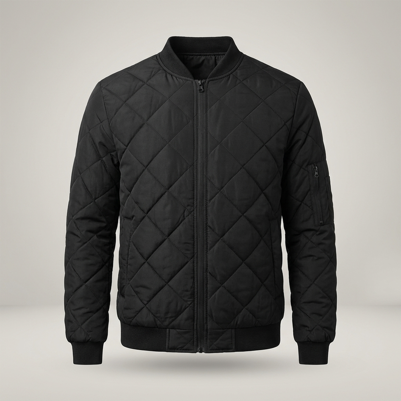 PLUXSTYLE::numise::mens-diamond-stitch-parka::pack-black