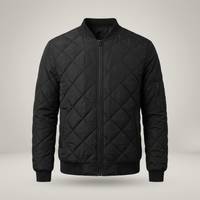 PLUXSTYLE::numise::mens-diamond-stitch-parka::pack-black