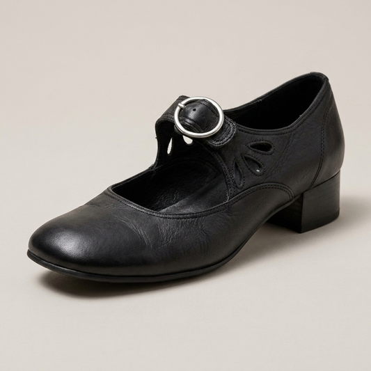 PLUXSTYLE::numise::amelia-buckle-strap-mary-jane-shoes::closeup-hero