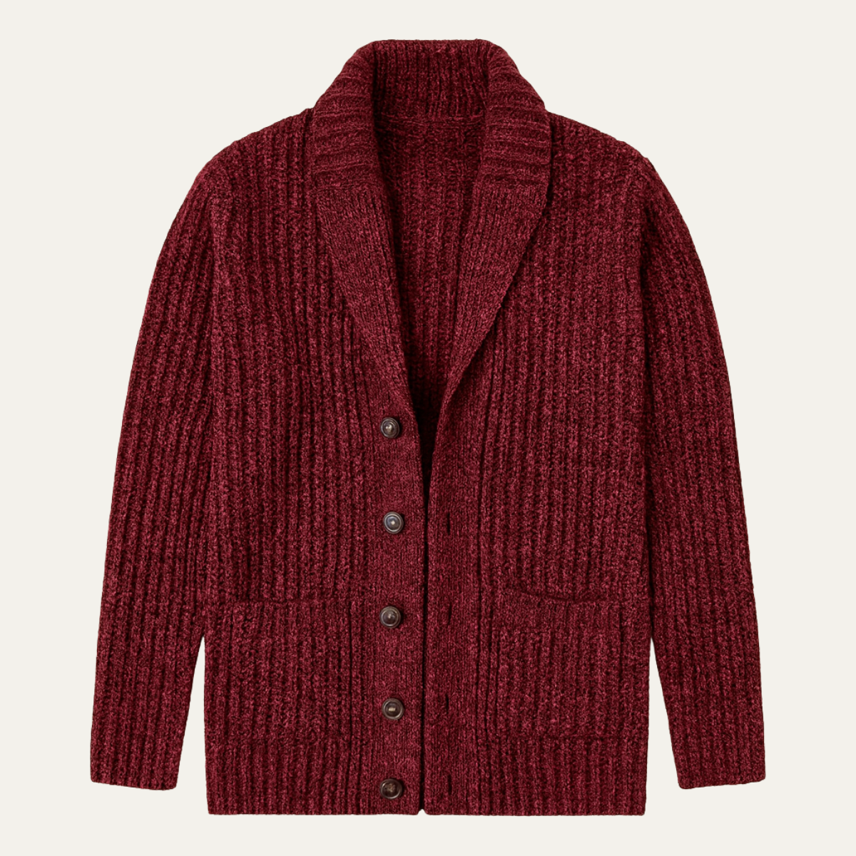 Chunky Texture Collar Cardigan