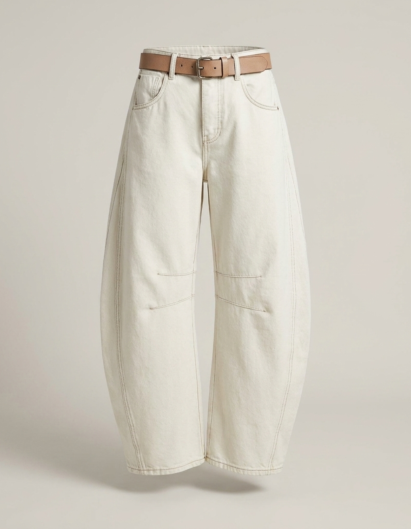 PLUXSTYLE::numise::amelia-high-waist-barrel-leg-jeans::pack-white