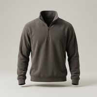 PLUXSTYLE::numise::mens-quarter-zip-parka::pack-dark-gray