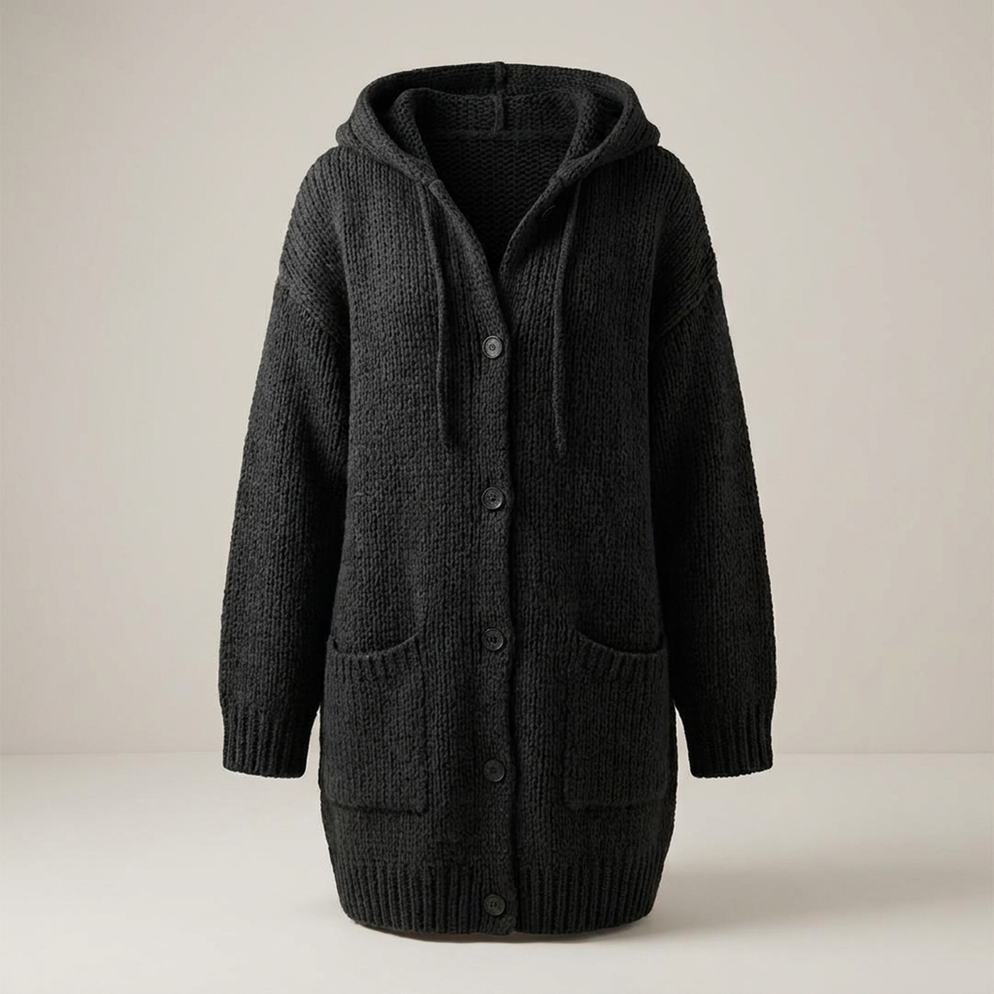 PLUXSTYLE::numise::longline-hooded-cardigan-1::pack-black