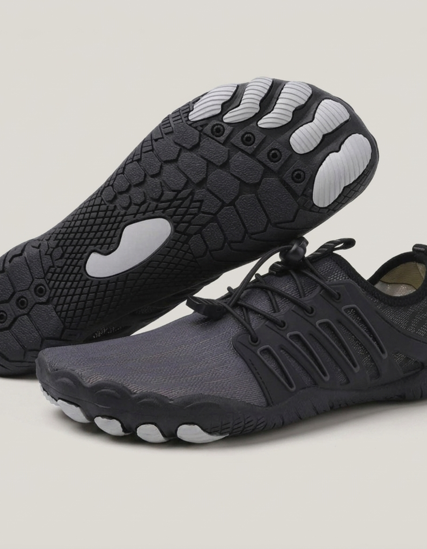 PLUXSTYLE::numise::mens-barefoot-walking-shoes::pack-black