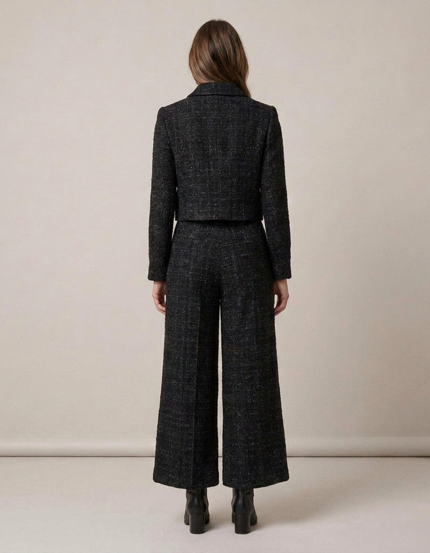 PLUXSTYLE::numise::harper-cropped-parka-wide-leg-bottoms-set::back