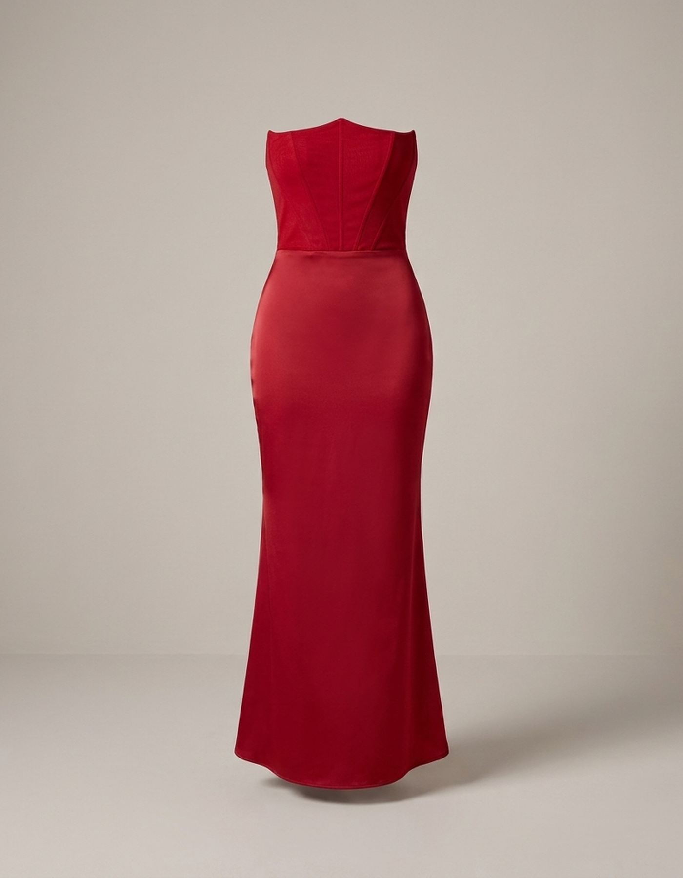 PLUXSTYLE::numise::strapless-corset-maxi-dress::pack-red