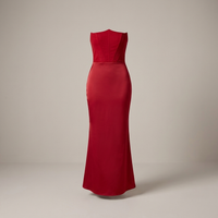 PLUXSTYLE::numise::strapless-corset-maxi-dress::pack-red
