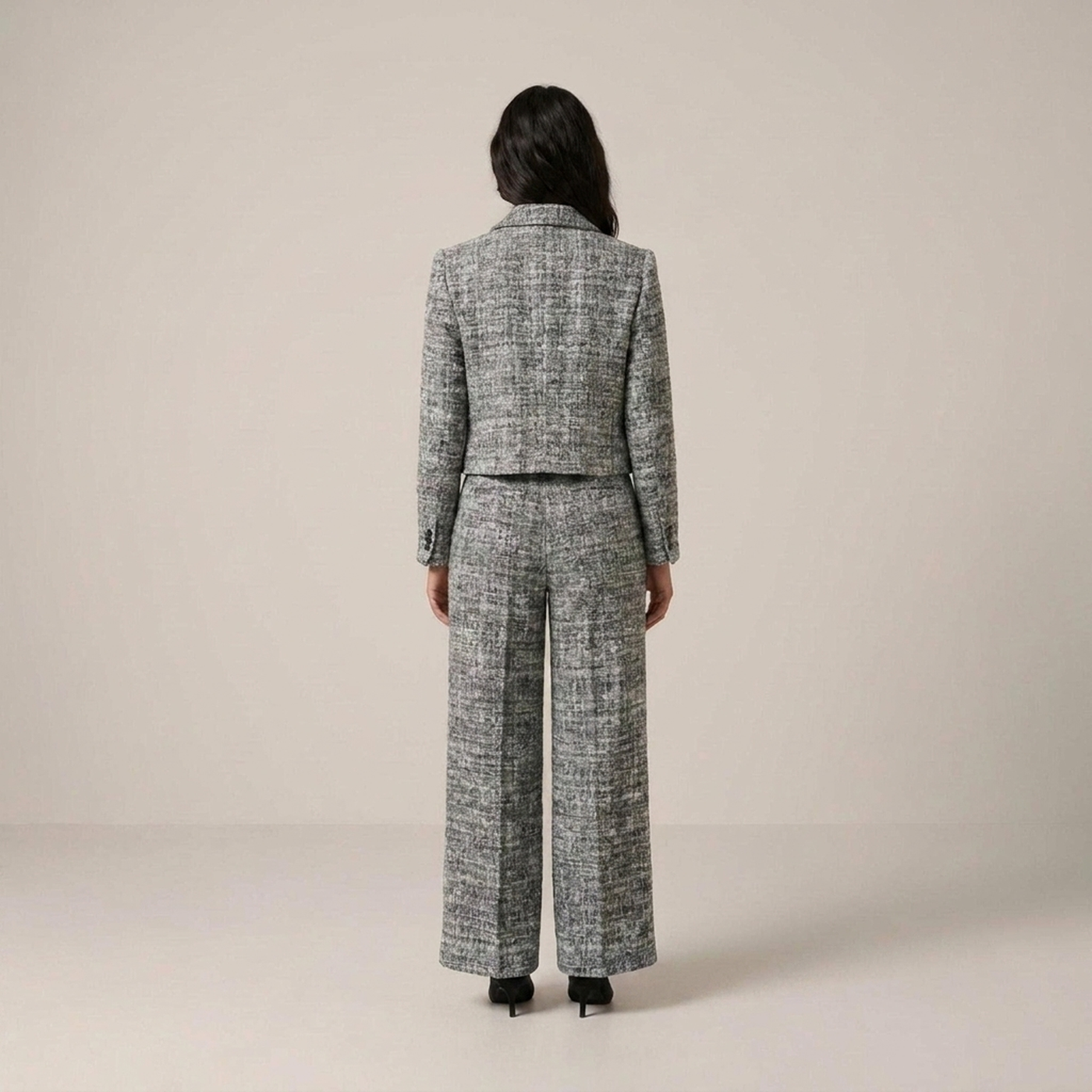 PLUXSTYLE::numise::blazer-wide-leg-pants-set::back