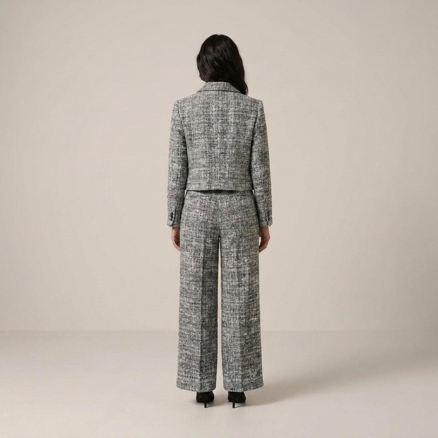 PLUXSTYLE::numise::blazer-wide-leg-pants-set::back