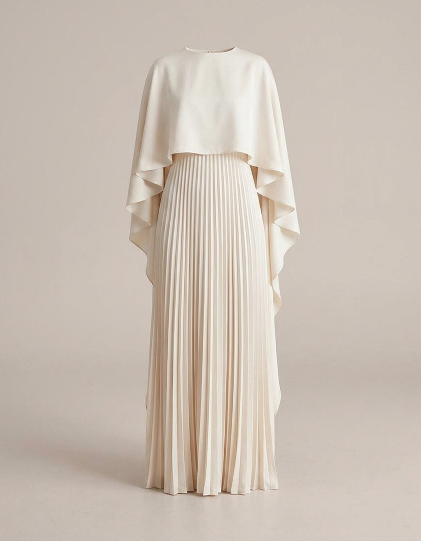 PLUXSTYLE::numise::aniya-cape-sleeve-maxi-dress::pack-white