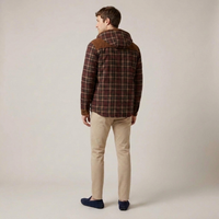 PLUXSTYLE::numise::mens-plaid-hooded-parka::back