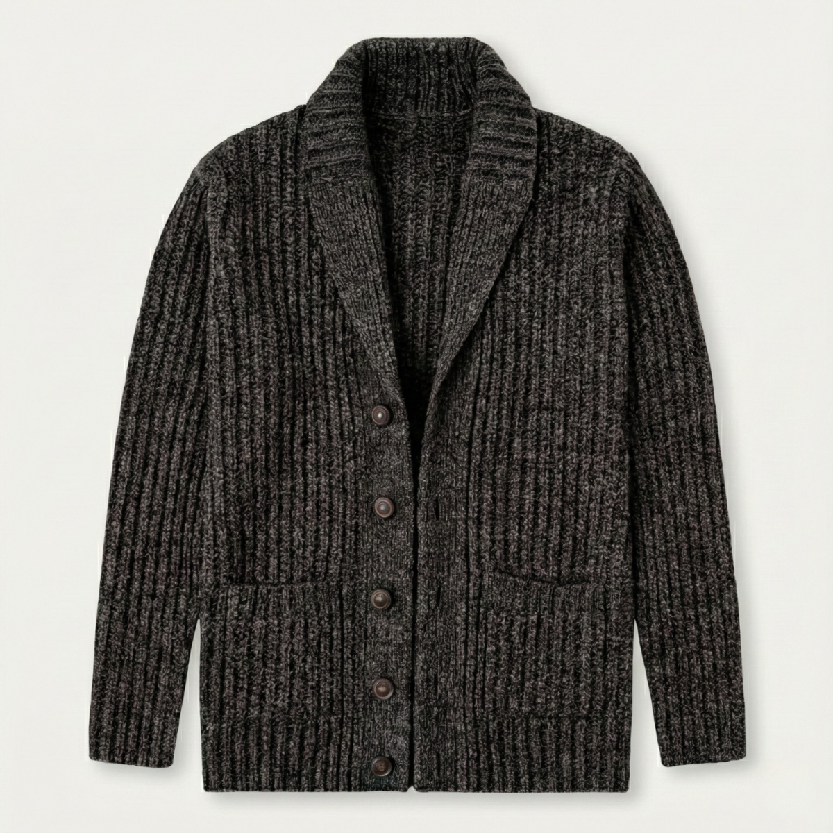 Chunky Texture Collar Cardigan