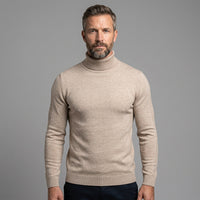 Schmal geschnittener Pullover mit Stehkragen für Herren