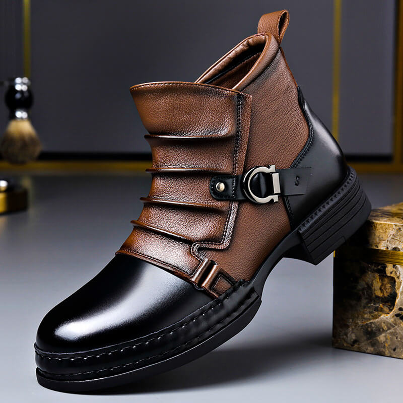 Men's Two-Tone Ankle Boots