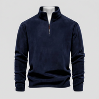 Men’s Quarter-Zip Stand Collar Pullover