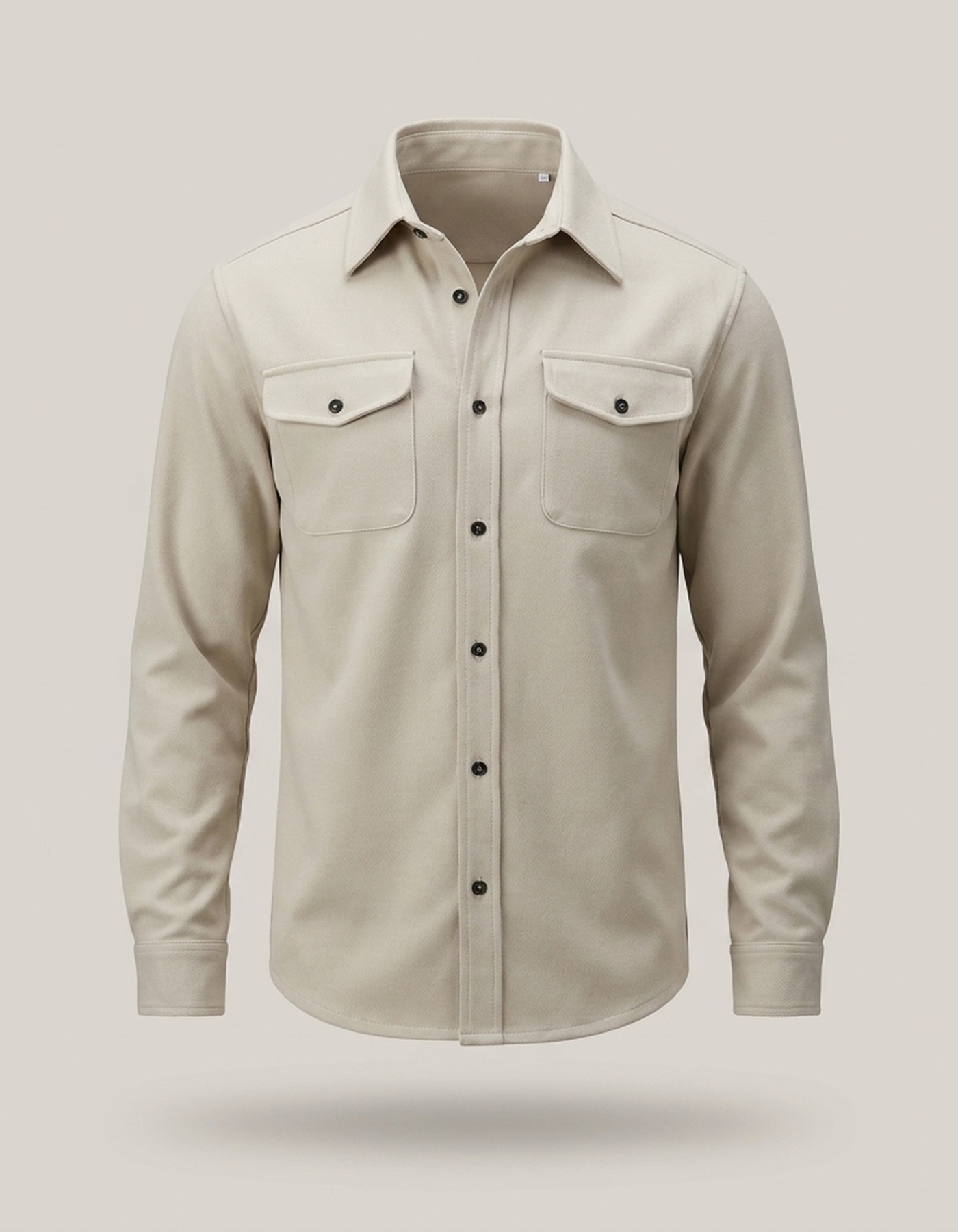 PLUXSTYLE::numise::mens-relaxed-shirt-jacket::pack-cream