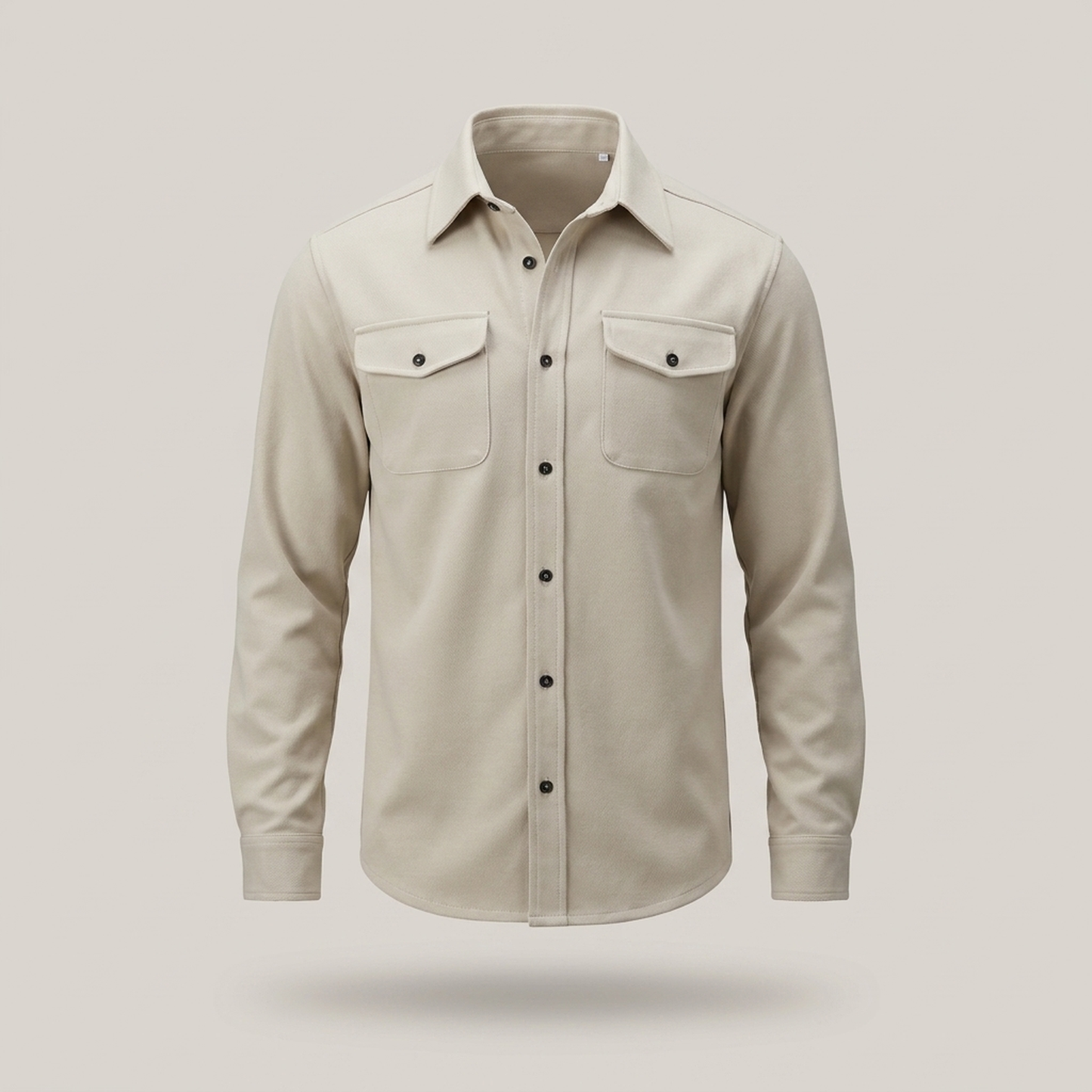 PLUXSTYLE::numise::mens-relaxed-shirt-jacket::pack-cream