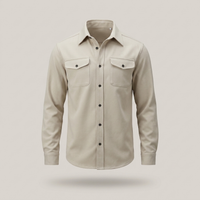 PLUXSTYLE::numise::mens-relaxed-shirt-jacket::pack-cream