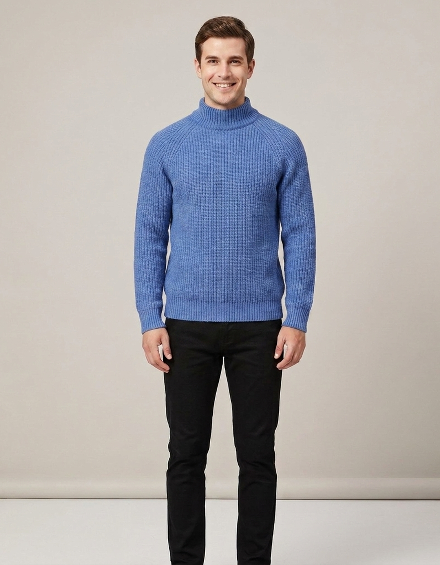 PLUXSTYLE::numise::mens-refined-turtleneck-sweater::front