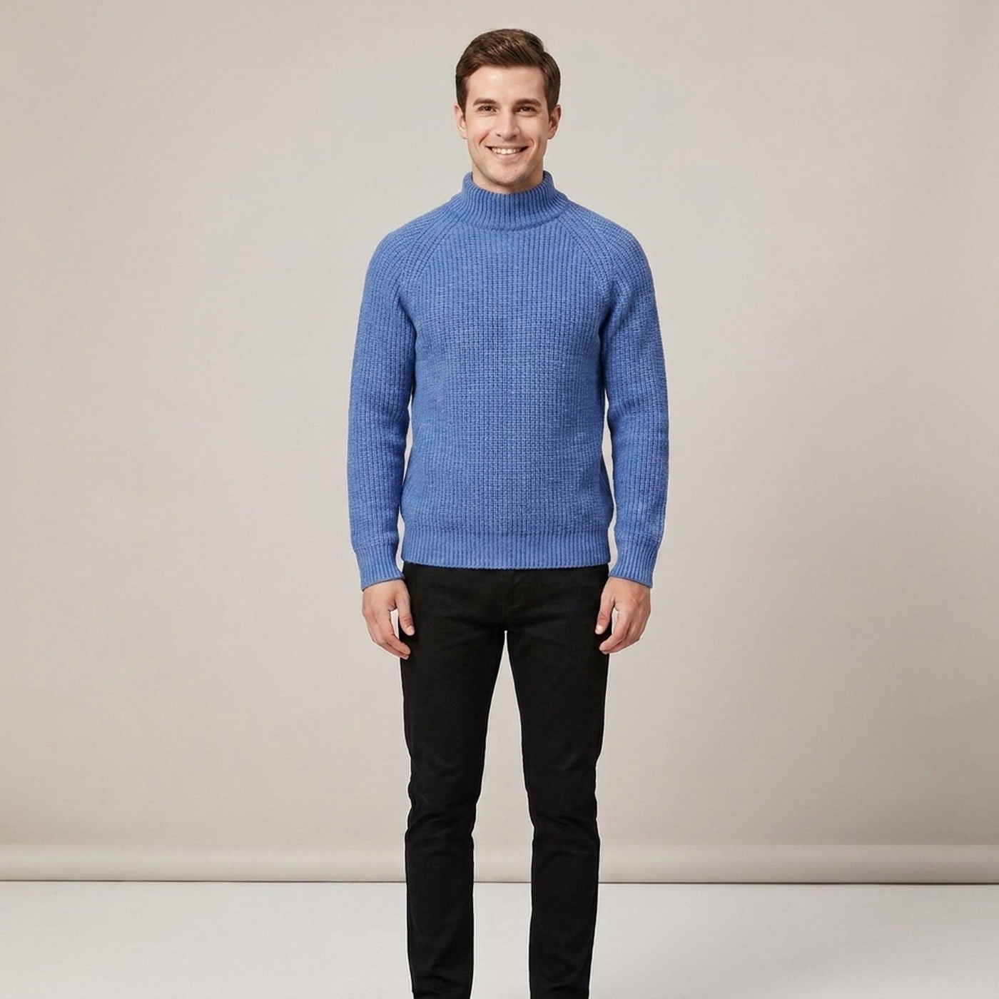 PLUXSTYLE::numise::mens-refined-turtleneck-sweater::front