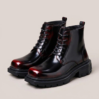 PLUXSTYLE::numise::adrian-polished-dress-boots::closeup-detail