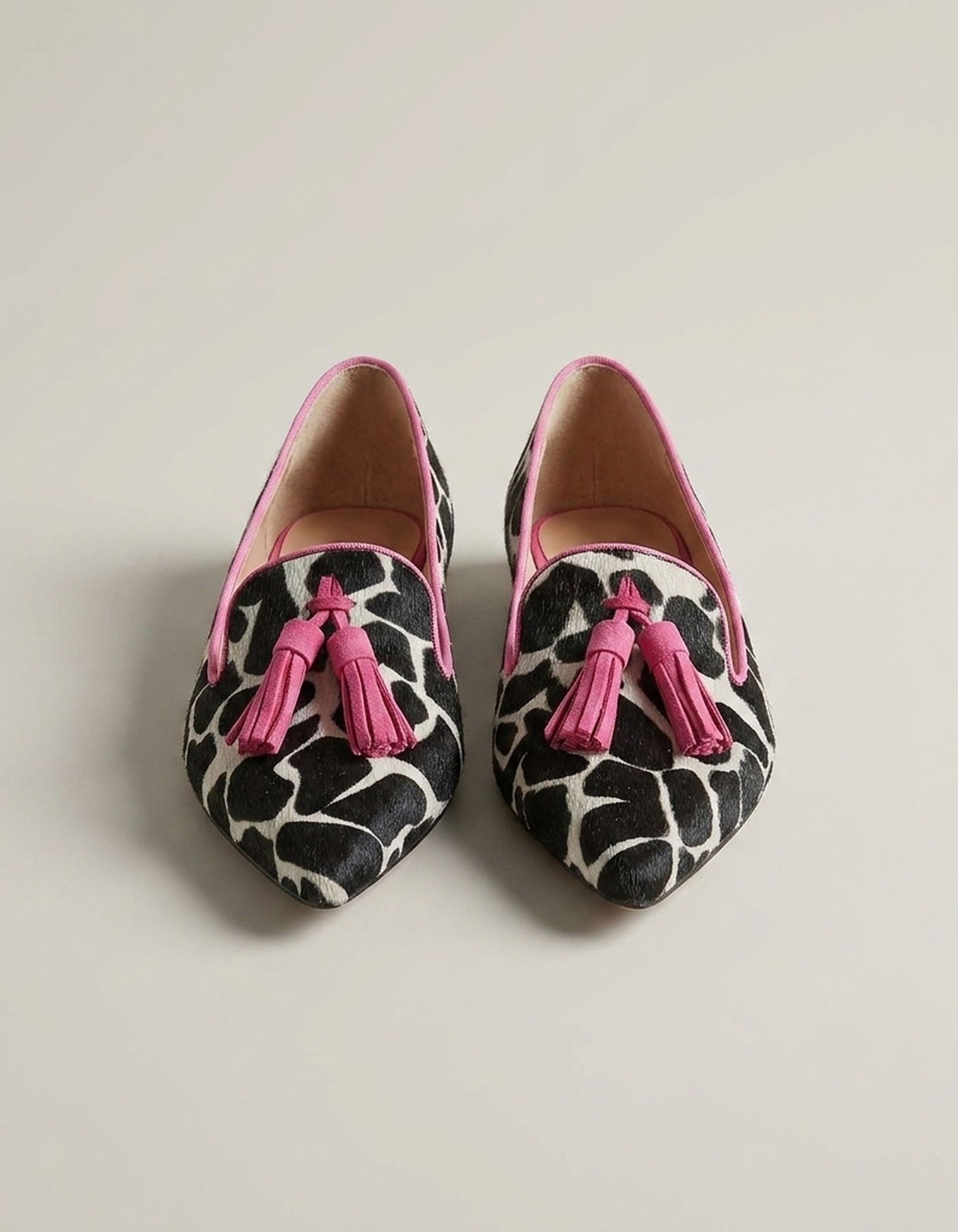PLUXSTYLE::numise::alexis-pointed-toe-tassel-loafers::pack-pink
