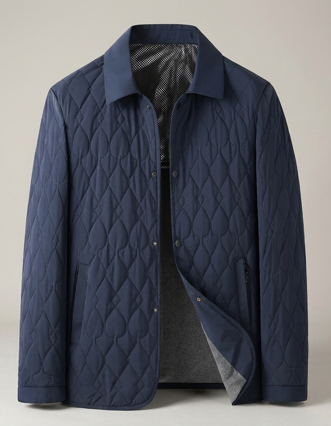 PLUXSTYLE::numise::mens-button-front-quilted-parka::pack-navy-blue